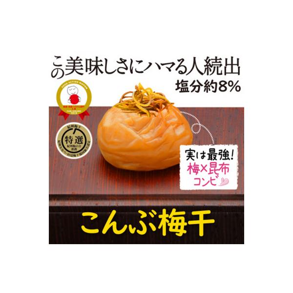 特選A級 紀州南高梅 こんぶ漬800g 千年の知恵 梅干し ブランド梅 和歌山県産 紀州ほそ川