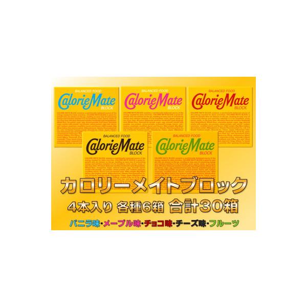 「大塚製薬」カロリーメイトブロック5種(チョコ・フルーツ・バニラ・チーズ・メープル)各6箱　計30箱