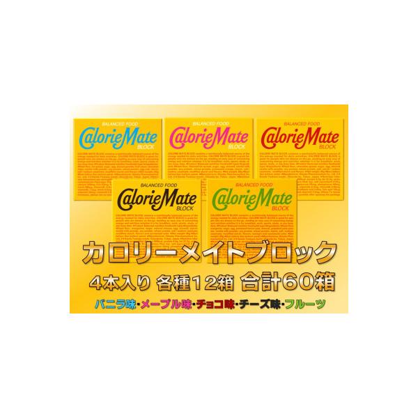 「大塚製薬」カロリーメイトブロック5種(チョコ・フルーツ・バニラ・チーズ・メープル)各12箱計60箱