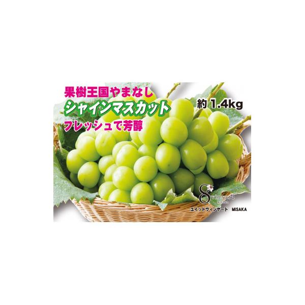 フレッシュで芳醇シャインマスカット2～3房(約1.4kg)
