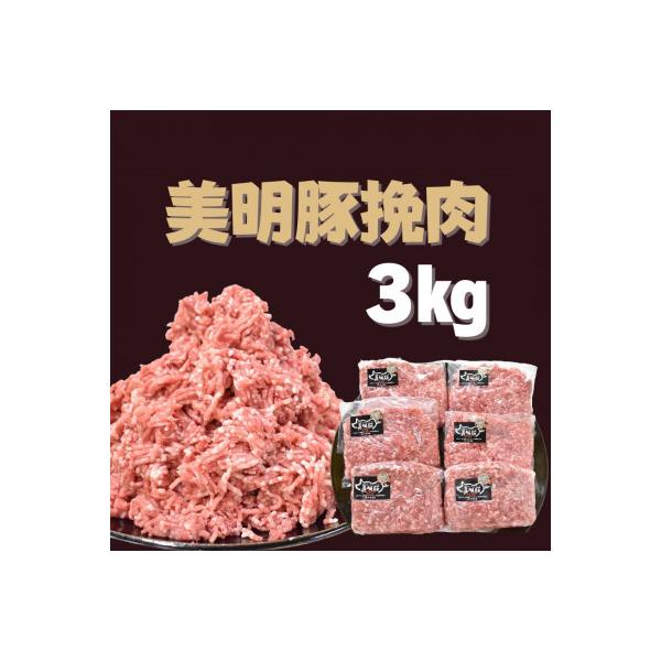 【美明豚】(びめいとん)豚挽肉(500g×6パック)