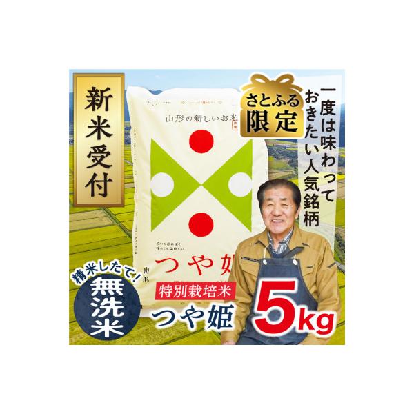 【さとふる限定】令和7年産山形県産特別栽培米　つや姫5kg(無洗米)