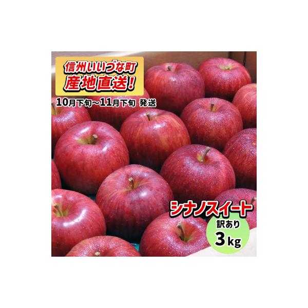 【訳あり】 りんご シナノスイート 2026年10月下旬～11月下旬 3kg