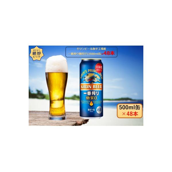 キリンビール取手工場産　一番搾り糖質ゼロ500ml缶-24本×2ケース