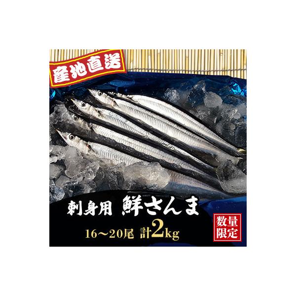 【先行受付・産地直送】旬の味覚!刺身用 鮮さんま(16～20尾)