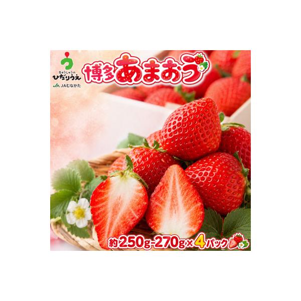 【2026年12月上旬～27年1月下旬発送予定】博多あまおう(冬)250g-270g×4P/太宰府市