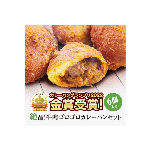 GAUDI(ガウディ)牛肉ゴロゴロカレーパン6個 グランプリ2度金賞 煮込みカレー