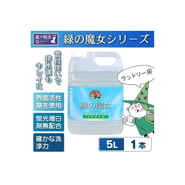 ふるさと納税専門誌掲載品　最大約250回使用可　沖縄等配送可能　緑の魔女ランドリー5L×1