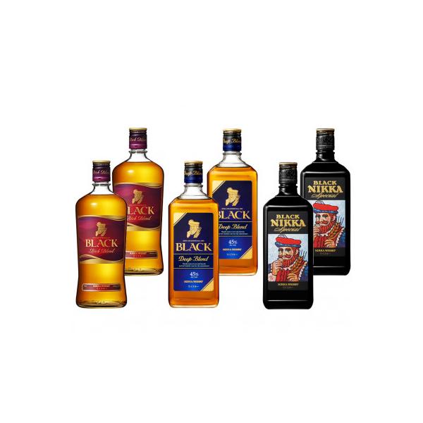 ウイスキー飲み比べ　ブラックニッカ　上級3種6本セット