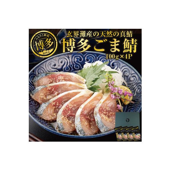 玄界灘産 天然真鯖 博多ごま鯖　400g(100g×4パック) JX08
