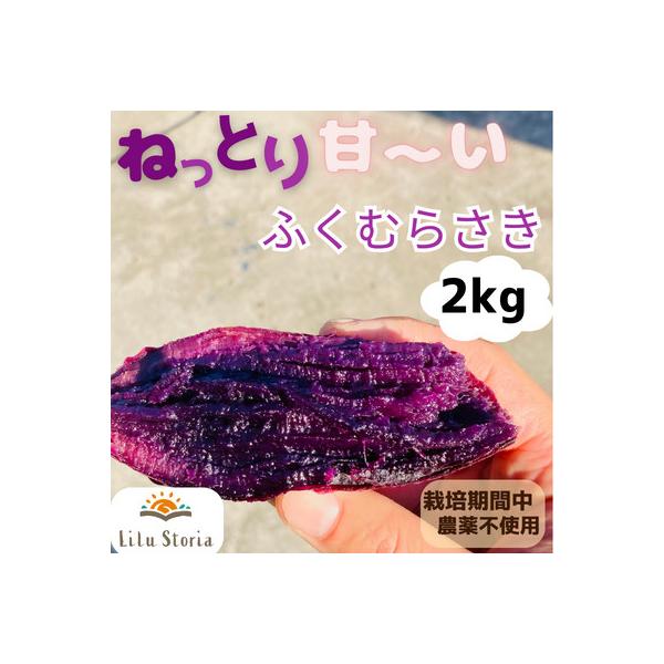栽培期間中、農薬・化学肥料不使用　もちもち甘～い『ふくむらさき』2kg