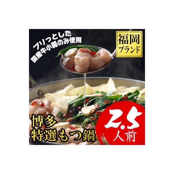【福岡ブランド】博多特選もつ鍋(プリプリの国産牛小腸のみ使用、2.5人前)(大野城市)