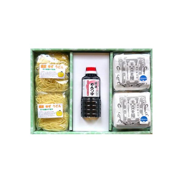 大門素麺・砺波ゆずうどん・砺波めんつゆセット(化粧箱入り)