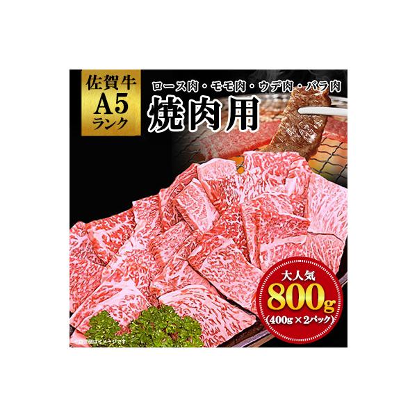 佐賀牛A5焼肉用【厳選部位】(ロース肉・モモ肉・ウデ肉・バラ肉)800g(嬉野市)