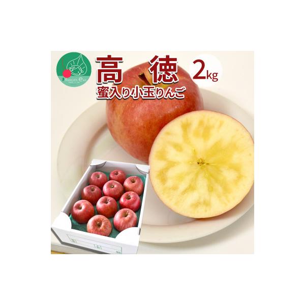 蜜入りりんご 高徳 2kg (6～10玉前後) 山形県産 ギフトBOX入 【令和8年産 先行予約】