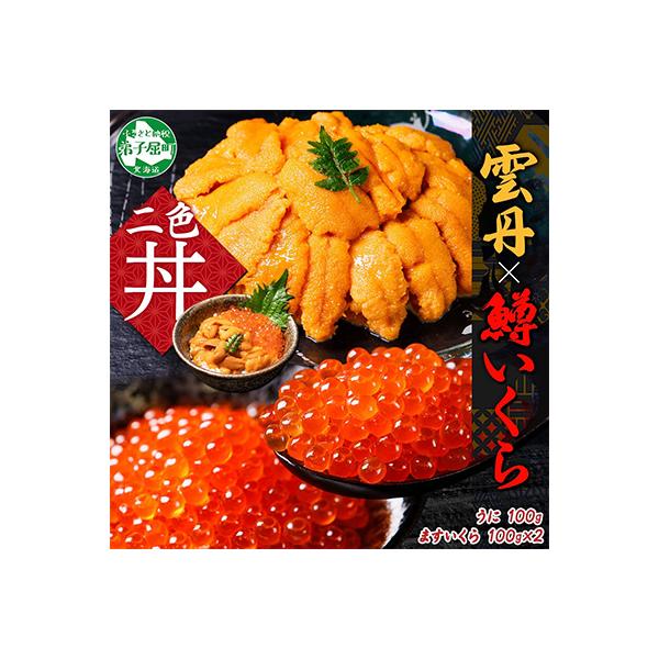 雲丹 100g 鱒いくら 100g×2個  うに チリ産 ます いくら 北海道 弟子屈町 3619