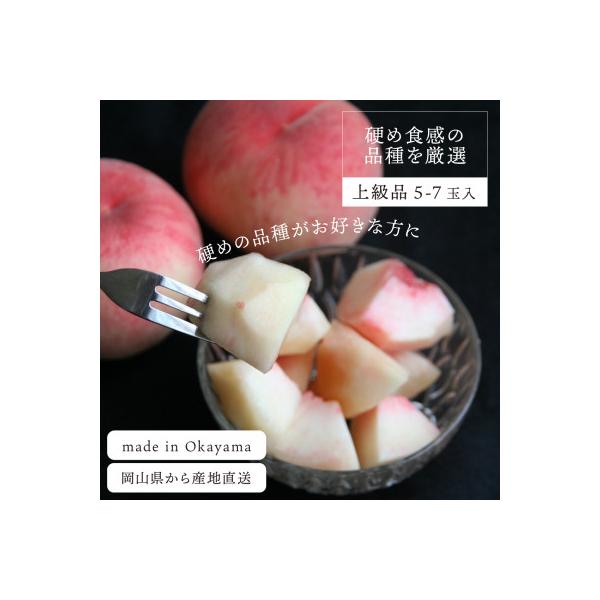 「硬めの桃好きさん」におすすめ! 硬め桃 上級品 5-7玉 (岡山県産)