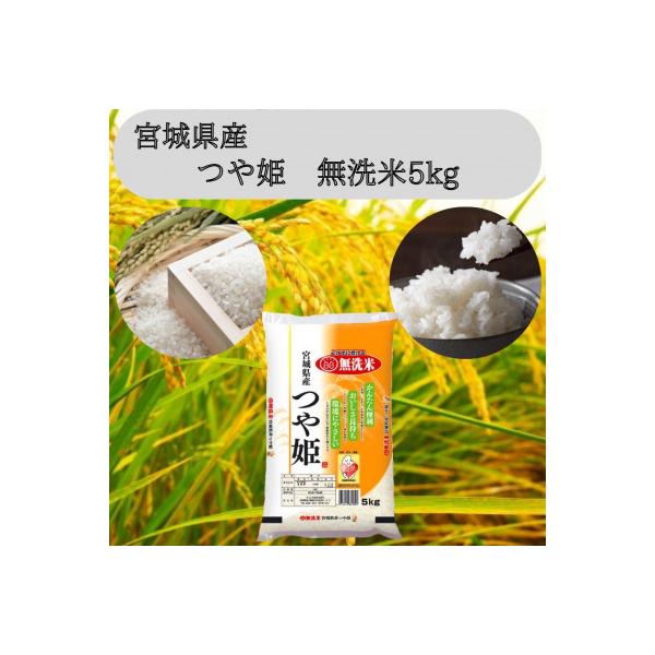 令和7年産　宮城県産【つや姫】無洗米5kg