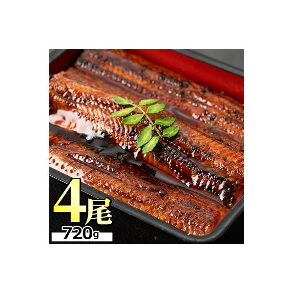 東串良町のうなぎ蒲焼(無頭)4尾　計約720g・タレ、山椒付【27034】