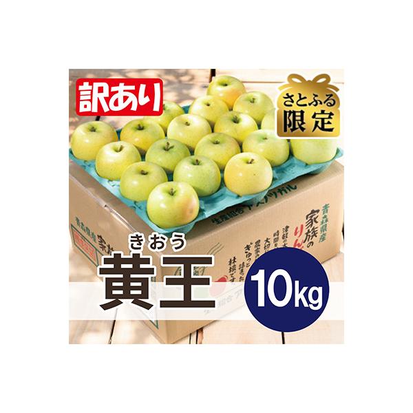 【さとふる限定】8〜9月発送 訳あり 青森 りんご 黄王 約10kg 平均糖度12度以上 産地直送