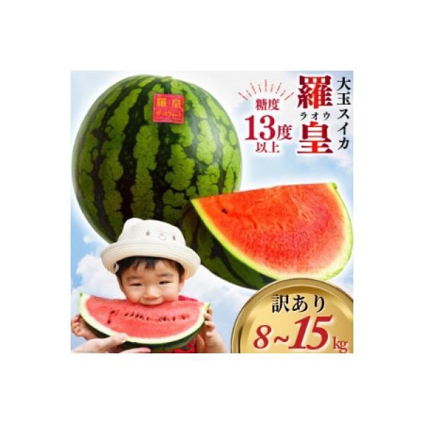 【2027年5月より順次発送】訳あり 大玉スイカ～羅皇(ラオウ)～1玉(8.0～15.0kg程度)