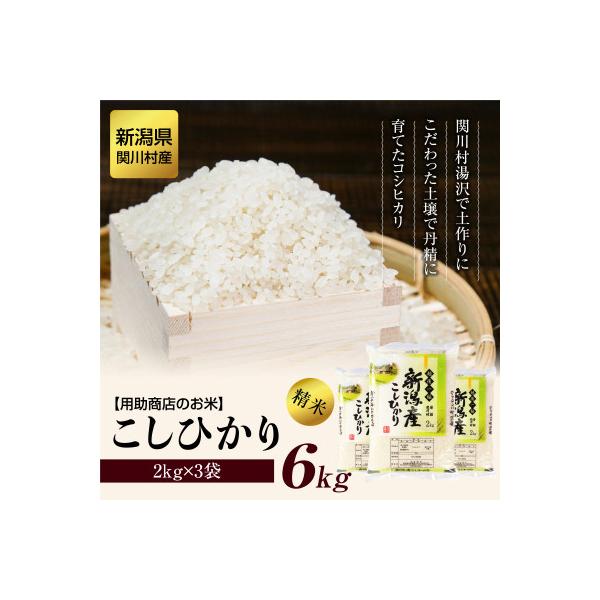 R7年産 土作りからこだわった岩船産コシヒカリ 精米6kg(2kg×3袋)[用助商店]