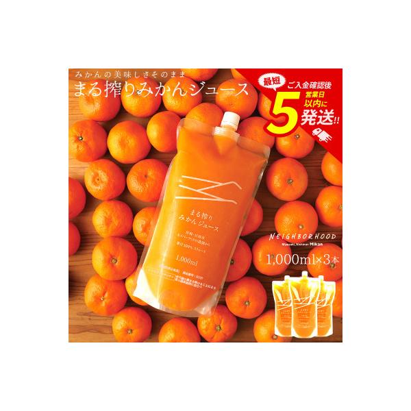 まる搾りみかんジュース 1000ml×3(宮崎市)