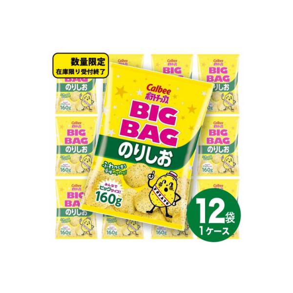 カルビー ポテトチップス BIGBAG のりしお 1ケース(160g×12袋)