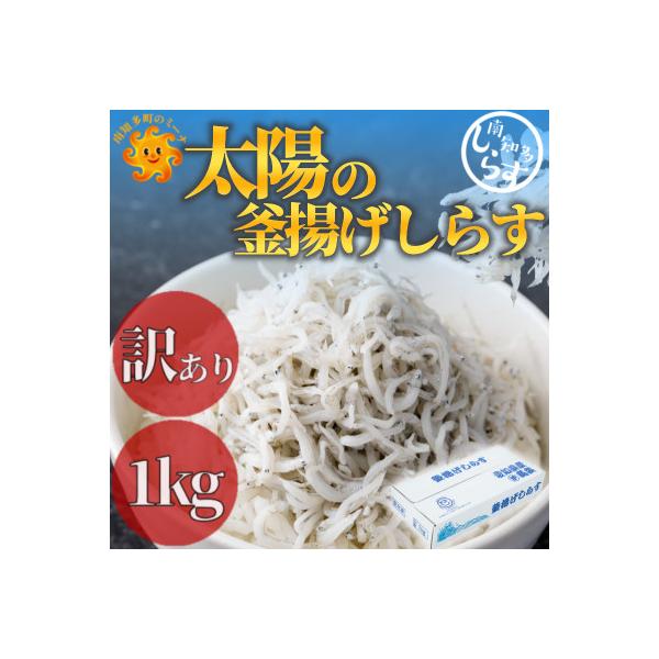訳あり 釜揚げしらす 1kg(箱入り)こだわりの塩で減塩・甘塩仕上げ 少し大きめのシラス