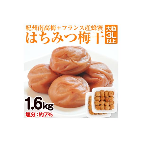 はちみつ梅干し(紀州南高梅)1.6kg 大粒 3L以上 和歌山県産
