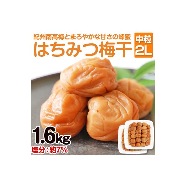 はちみつ梅干し 1.6kg(紀州南高梅)中粒 2L 和歌山県産