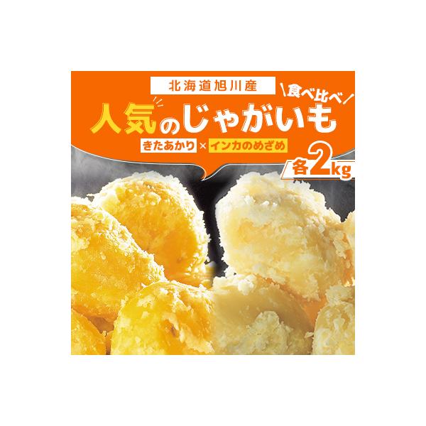 2026年度産 人気のじゃがいもをコラボで!北あかり×インカのめざめ(各2kg)_03649