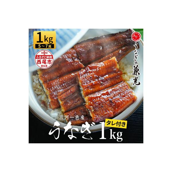 大満足1kg愛知県三河一色産うなぎ蒲焼き(5尾～7尾)・U040-30