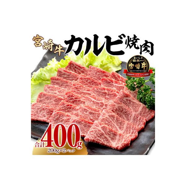 史上初内閣総理大臣賞4連覇 宮崎牛 A4～A5 黒毛和牛 牛肉 カルビ 焼肉 バーベキュー 400g