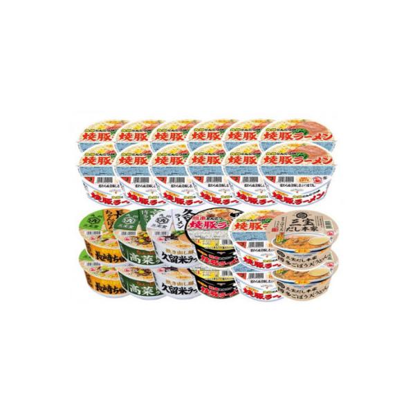 「焼豚ラーメン」・「カップ麺詰合せ」各1ケース　(計24個)