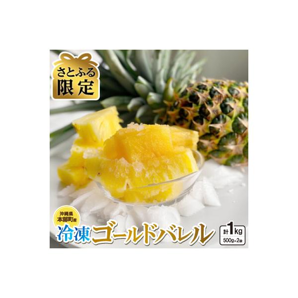 【さとふる限定】パイナップルの甘さを閉じ込めた!冷凍ゴールドバレル1kg(1袋500g×2袋)