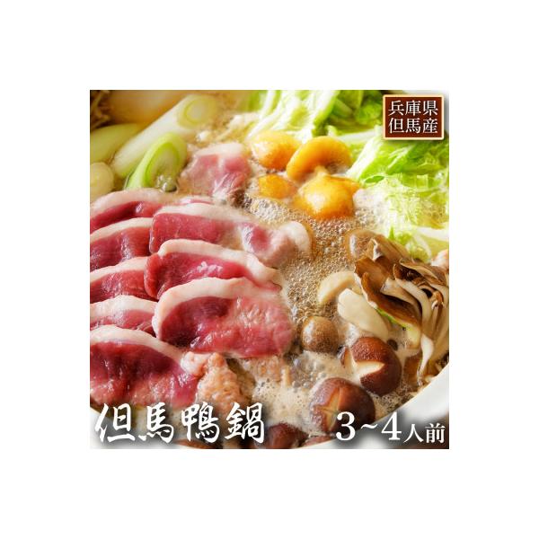 【冷凍・国産】兵庫県産 但馬鴨 鴨鍋セット(3〜4人前)|無添加スープ付・BBQやアウトドアにも