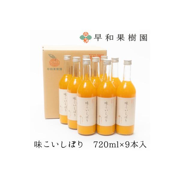 【早和果樹園】味こいしぼり(大瓶)9本入|有田みかん100%ストレートジュース