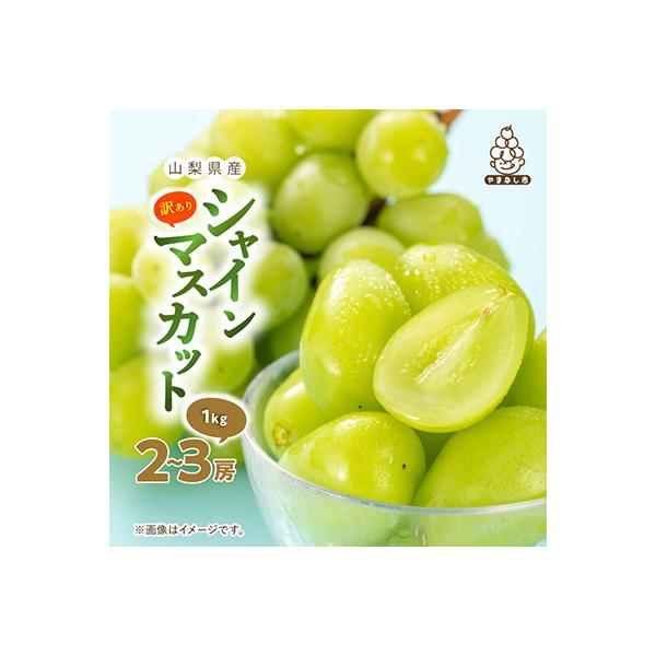【訳あり】 池田青果のシャインマスカット2房～3房　1kg ふるさと納税