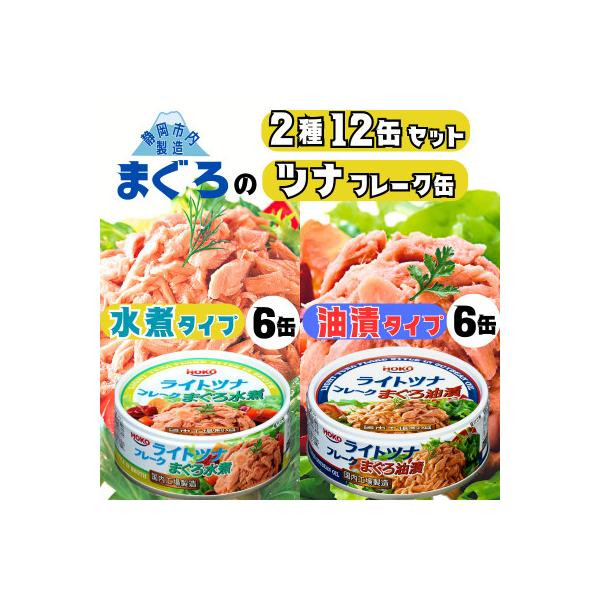 お試し品!まぐろツナ缶2種セット計12缶 ヘルシーな水煮6缶&定番の油漬6缶各70g_計840g