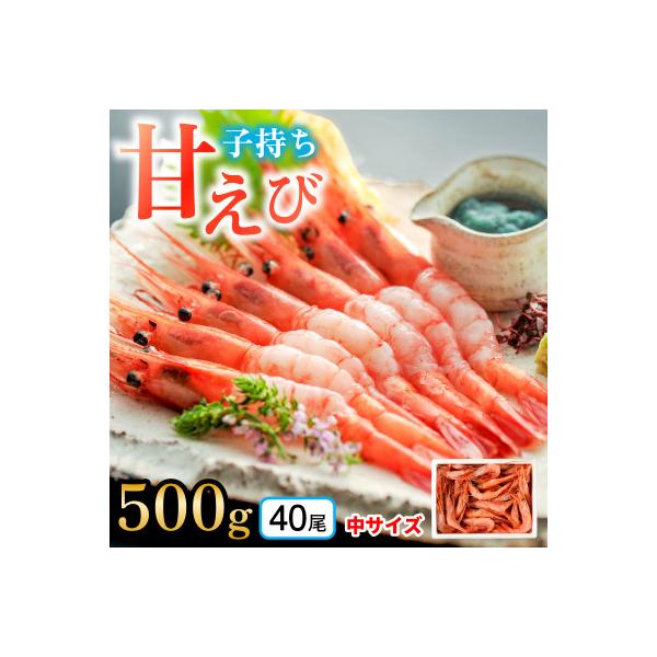とろける甘さ　ぷりぷり食感!　子持ち甘えび　500g(約40尾)×1箱