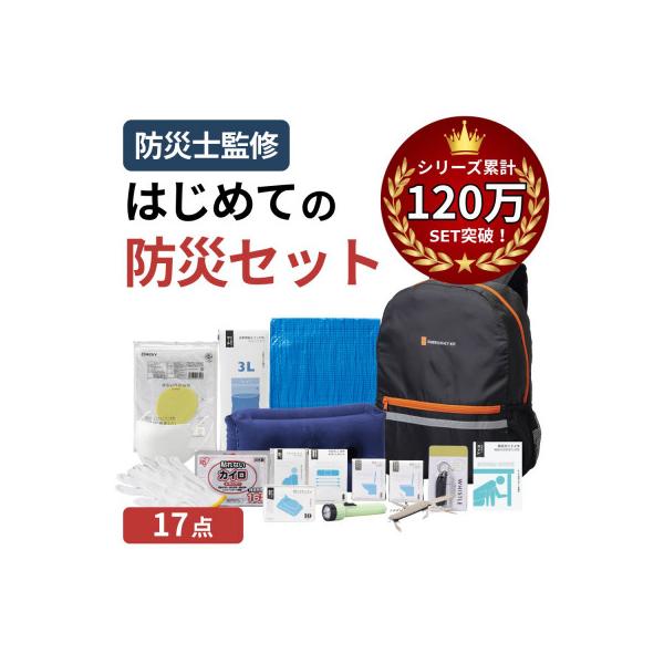 防災セット 17点 備蓄 災害 非常用持ち出し袋 8-800F