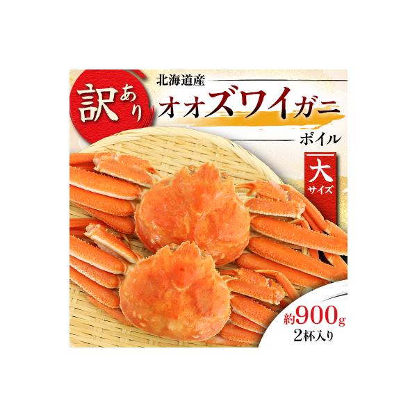 【訳あり】オオズワイガニ ボイル 大サイズ  2杯合計約900g
