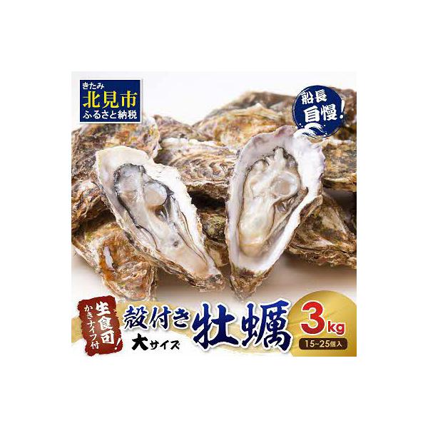 【2026年10月より順次発送予定】サロマ湖　自慢のかき貝(2年物・大)3.0kg