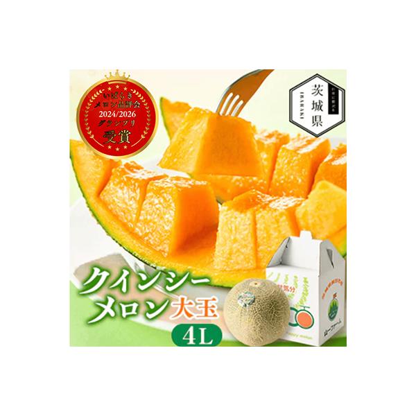 【先行受付】令和9年5月順次発送 茨城県鉾田市 山一ファーム クインシーメロン 大玉4L～5L・1玉