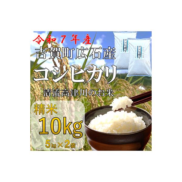 令和7年産　吉賀町広石産コシヒカリ　清流高津川のお米　精米10kg