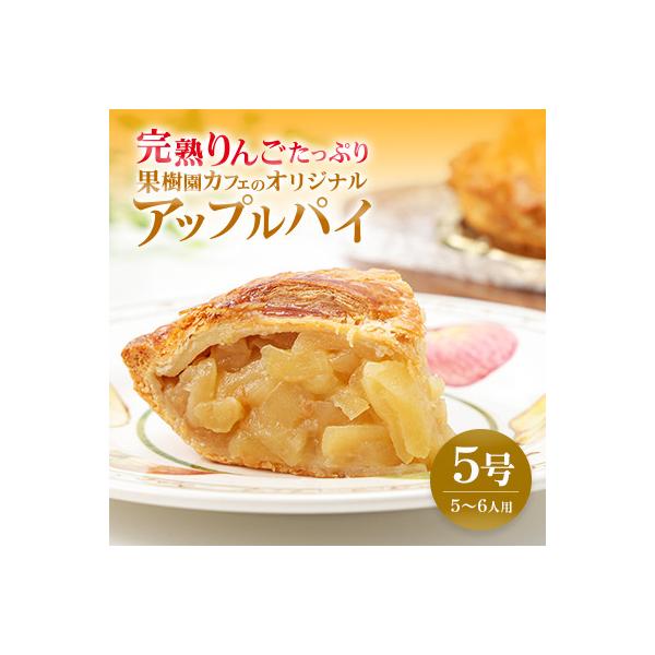 完熟りんごたっぷり 果樹園カフェのアップルパイ 5号(5～6人用)