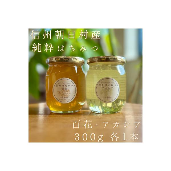 ふるさと納税 朝日村 信州朝日村の純粋はちみつ300gセット 百花