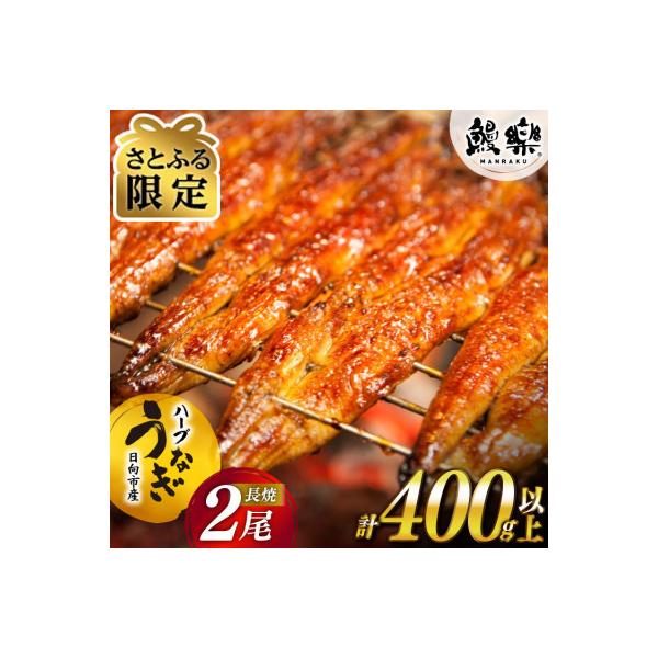 宮崎県日向市産 鰻楽ハーブうなぎ蒲焼2尾(計400g)