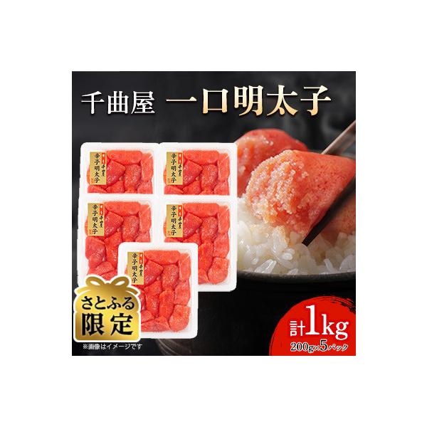 【さとふる限定】小分けがちょうど良い!千曲屋一口明太子200g×5パック計1000g!
